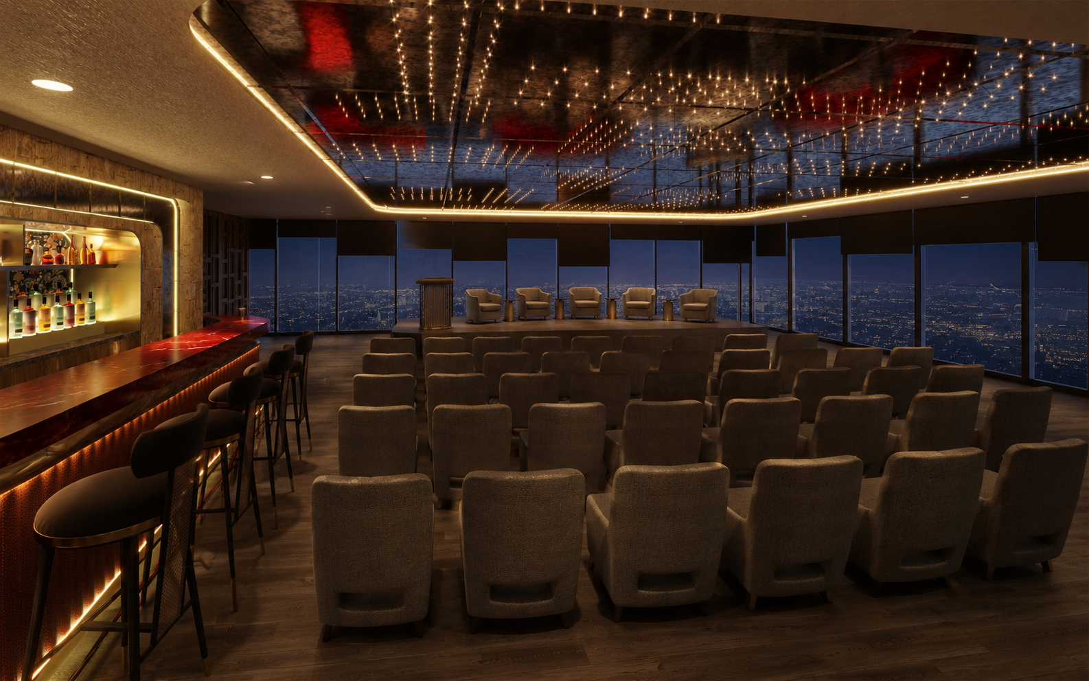 Panel discussion setup at CÉ LA VI London